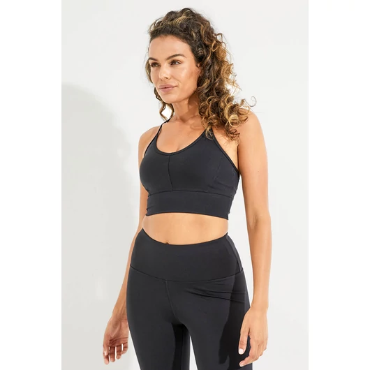 Wonder Luxe Ellis Crop Sports melltartó - Black