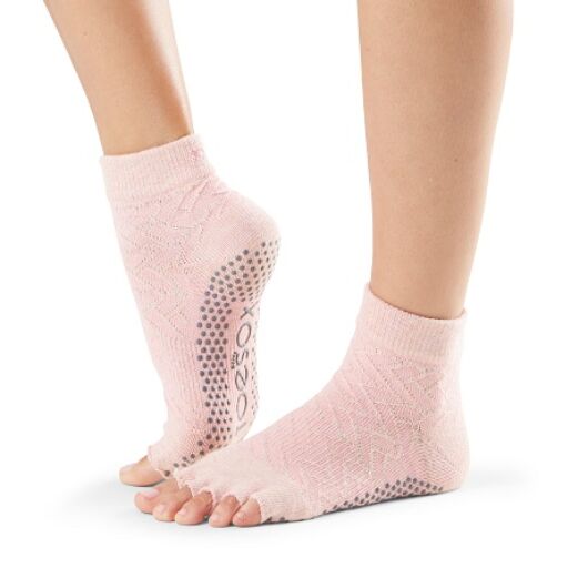 ToeSox Half Toe Ankle Grip Socks In Chill